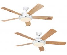 Deckenventilator TITANIUM Weiß 132 cm Buche / Kiefer