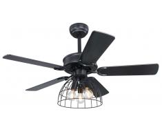 Deckenventilator Sallie Schwarz 106 cm mit Licht