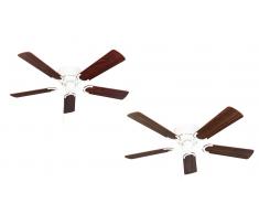 Deckenventilator Kisa Deluxe WE Rosenholz / Walnuss