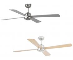 Deckenventilator Ibiza Nickel 132 cm mit Fernbedienung