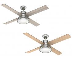Deckenventilator Loki Nickel 132 cm mit Licht