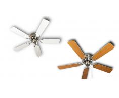 Deckenventilator Kisa Deluxe BN Weiß / Ahorn