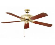 Deckenventilator Classic Messing poliert mit Zugschalter