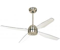 Deckenventilator Libelle 132 cm Chrom ohne Steuerung