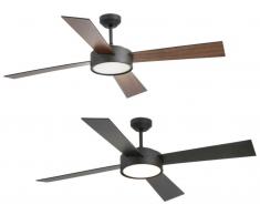 Energiespar Deckenventilator Hydra Schwarz mit LED