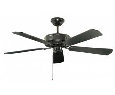 Deckenventilator Classic Schwarz Glänzend mit Zugschalter