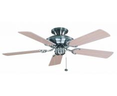 Deckenventilator Mayfair Edelstahl / Ahorn 107 cm