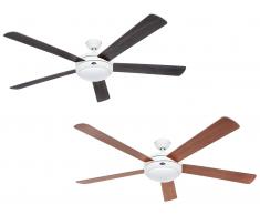 Deckenventilator TITANIUM Weiß 162 cm Nussbaum / Kirsche