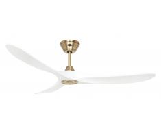 Energiespar Deckenventilator Eco Genuino Messing / Weiß