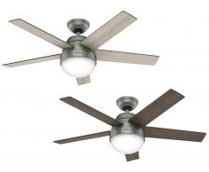 Deckenventilator Stile Silber 117 cm mit Licht