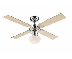 Deckenventilator Champion Chrom S 105 cm mit Zugschnur