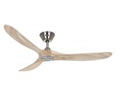 Energiespar Deckenventilator Eco Genuino Chrom / Natur