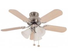 Deckenventilator Capri Combi Edelstahl 91 cm mit Licht