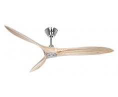 Deckenventilator Eco Airscrew Chrom / Holz Natur