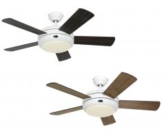 Deckenventilator TITANIUM Weiß 105 cm Nussbaum / Kirsche