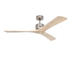 Deckenventilator Macau 132 cm Chrom / Holz Natur