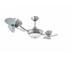 Energiespar Deckenventilator eFAN 107 cm Silber inklusive Leuchte