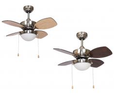 Deckenventilator Kompact Nickel 71 cm mit LED Licht