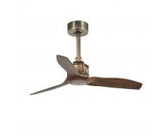 Energiespar Deckenventilator Just Fan XS Messing / Walnuss