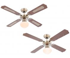 Deckenventilator Champion Eiche 106 cm mit Licht