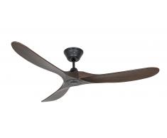 Energiespar Deckenventilator Eco Genuino Schwarz / Nussbaum