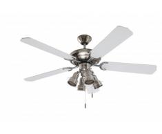 Deckenventilator Steel-Star Weiß mit Licht 132 cm