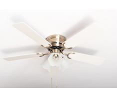 Deckenventilator Kisa Deluxe MA Weiß / Ahorn mit Licht