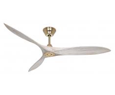 Deckenventilator Eco Airscrew Messing / Holz Lasiert