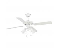 Deckenventilator Yakarta Weiß 121 cm mit Licht