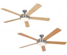Deckenventilator TITANIUM Chrom 162 cm Buche / Kiefer