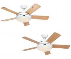 Deckenventilator TITANIUM Weiß 105 cm Buche / Kiefer