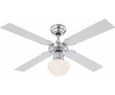 Deckenventilator Champion Silber 105 cm mit Licht