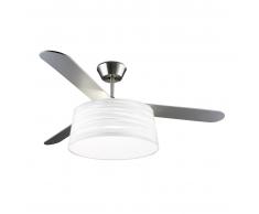Deckenventilator Belmont Nickel Weiß mit Leuchte 132 cm