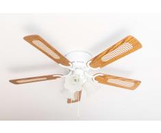 Deckenventilator Kisa Deluxe WE Eiche / Walnuss mit Licht