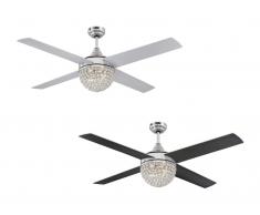 Deckenventilator Kelcie Nickel 132 cm mit Licht