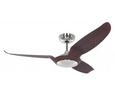 Energiespar Deckenventilator Eco Talos Chrom / Nussbaum