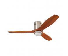 Energiespar Deckenventilator Stem IoT dunkles Holz mit LED