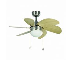 Deckenventilator Palao Nickel inklusive Leuchte 81 cm