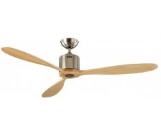 Deckenventilator Aeroplan Eco Chrom / Holz Natur 132 cm