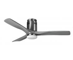 Energiespar Deckenventilator Zeta Silber 132 cm mit LED