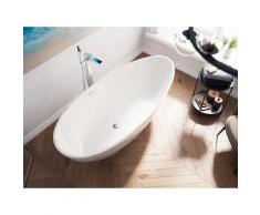 Freistehende Badewanne Iconic 190 Mineralguss Weiß glänzend