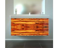 Badmöbel Wooden Leucht-Front Apfel Holz mit Villeroy & Boch Waschbecken 100cm