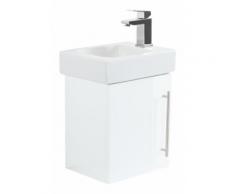 Badmöbel mit Geberit Icon Waschbecken 38 cm rechts weiss hochglanz