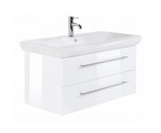 Badmöbel mit Keramag IT! Waschbecken 100 cm weiss hochglanz