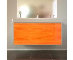 Badmöbel Wooden Leucht-Front Eiche Holz mit Villeroy & Boch Waschbecken 100cm