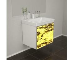 Badmöbel Wooden Leucht-Front Vogelauge Holz mit Villeroy & Boch Waschbecken 50cm