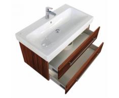 Badmöbel mit Geberit Icon Waschbecken 90 cm walnuss seidenglanz