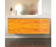 Badmöbel Wooden Leucht-Front Esche mit Villeroy & Boch Doppelwaschbecken 130cm