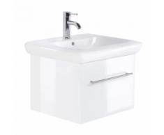 Badmöbel mit Geberit IT! Waschbecken 60 cm weiss hochglanz
