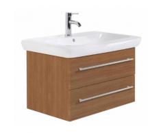 Badmöbel mit Geberit IT! Waschbecken 80 cm eiche hell
